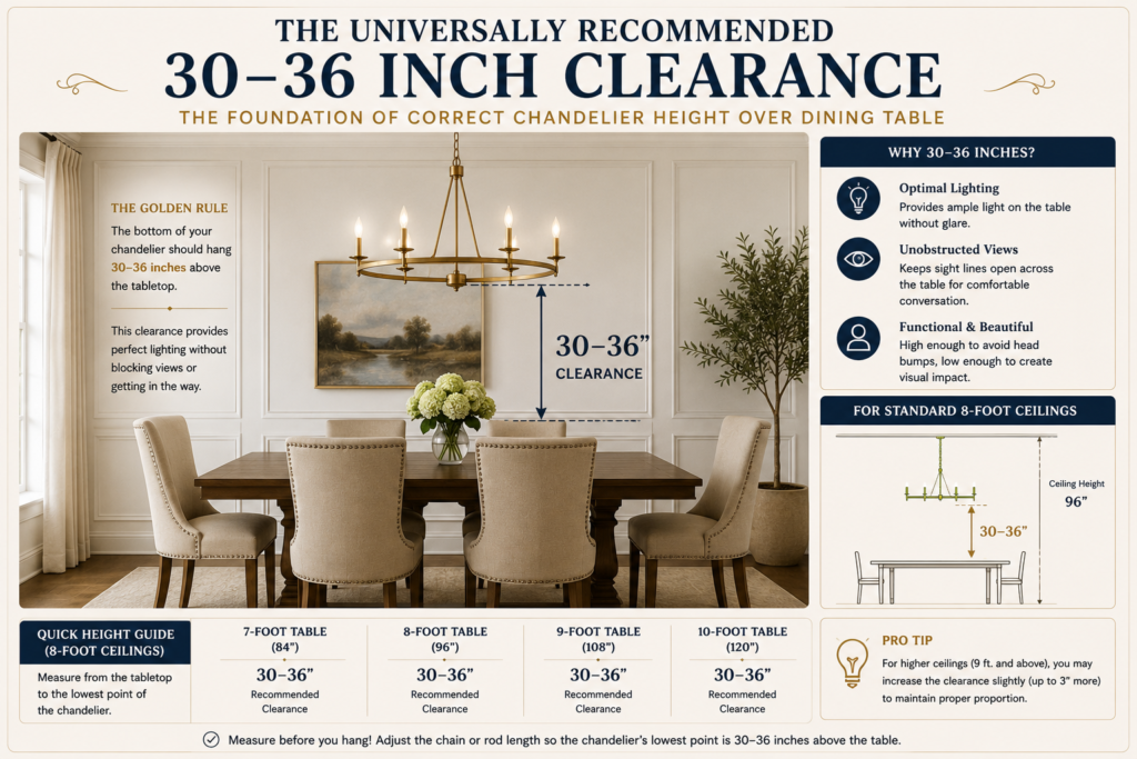 Height of Chandelier Over Table: The Perfect Hanging Guide
