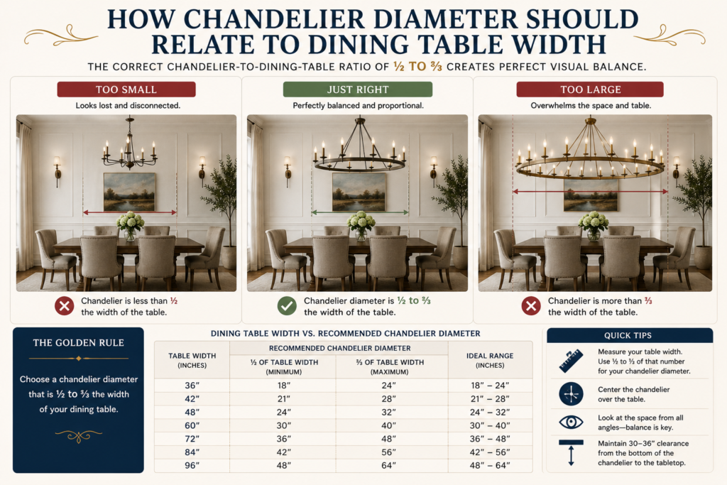 Height of Chandelier Over Table: The Perfect Hanging Guide