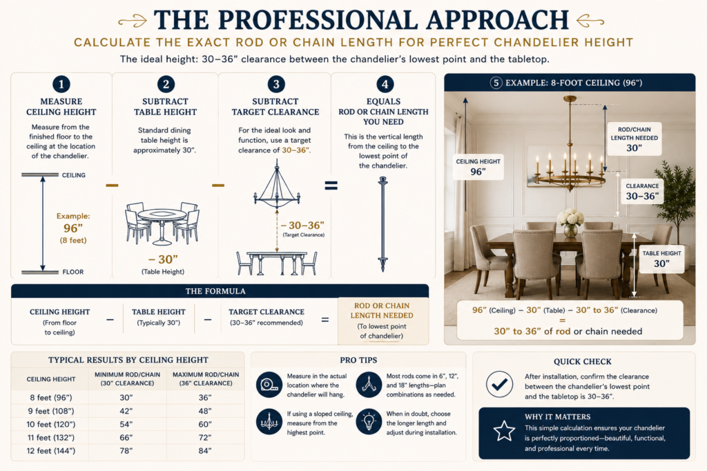 Height of Chandelier Over Table: The Perfect Hanging Guide